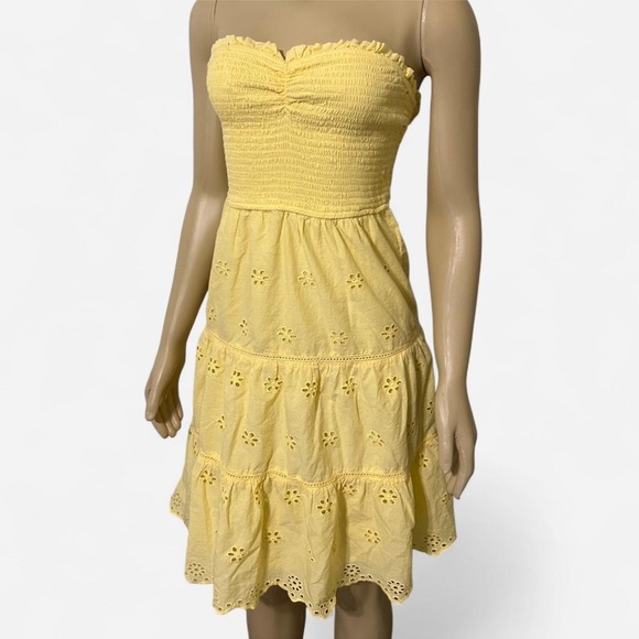 Jessica Simpson Yellow Strapless Sundress - Picture 3 of 5